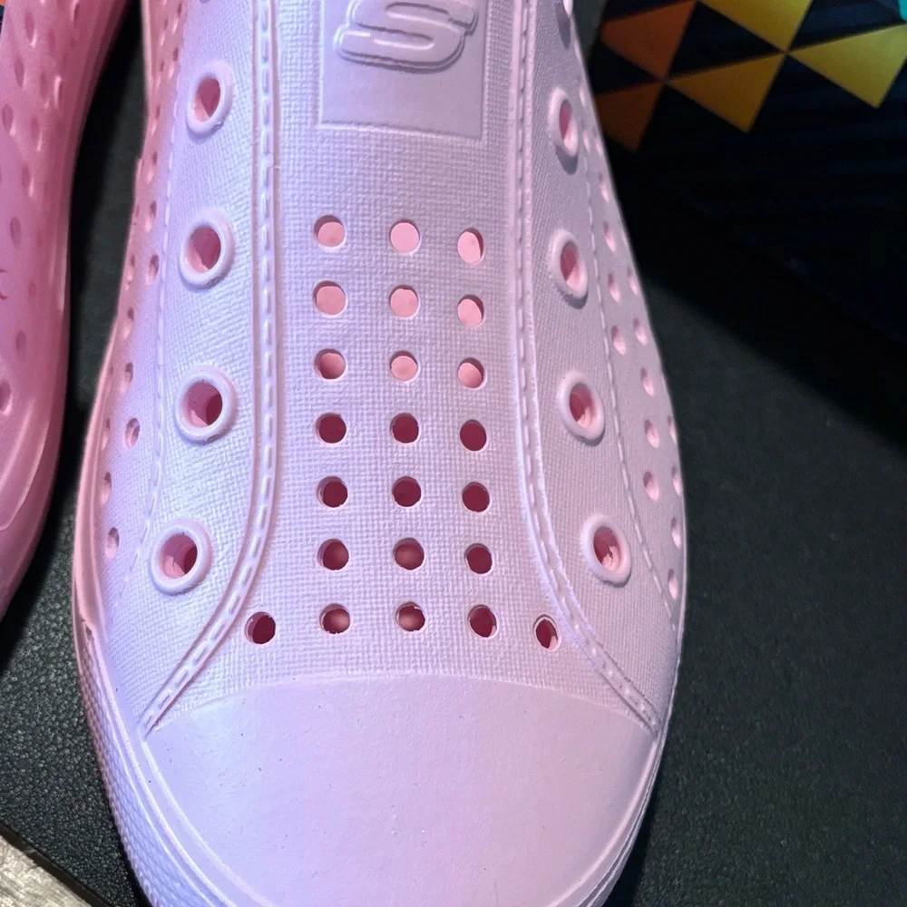 Skechers Kids Pink Guzman Lite Foamies Sneakers Shore Splash Size 3 kids - Picture 5 of 6